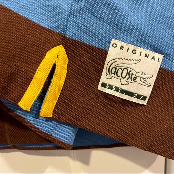 Lacoste Men’s Regular Fit Striped Cotton Piqué Polo Shirt - Picture 12 of 13